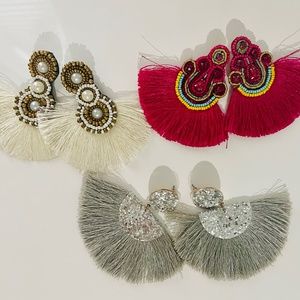 Fringe earrings statement earrings